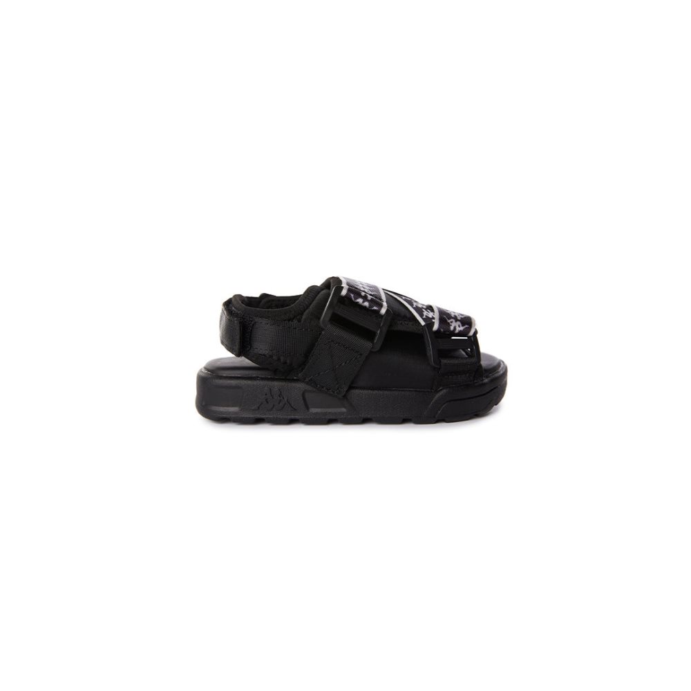 Sandalias Kappa 222 Banda Mitel 2 Kids Negros Blancos | 85247-QEVM