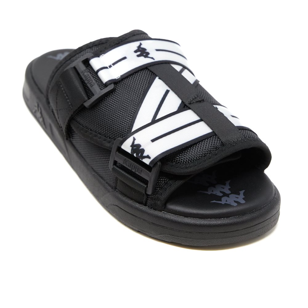 Sandalias Kappa Authentic Jpn Mitel Negros Blancos | 34679-GYHJ