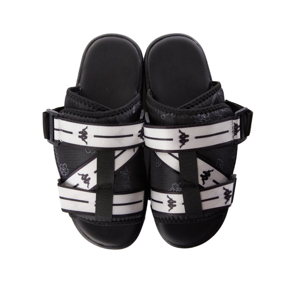 Sandalias Kappa Authentic Jpn Ridew 1 Negros Blancos | 15308-KGFU