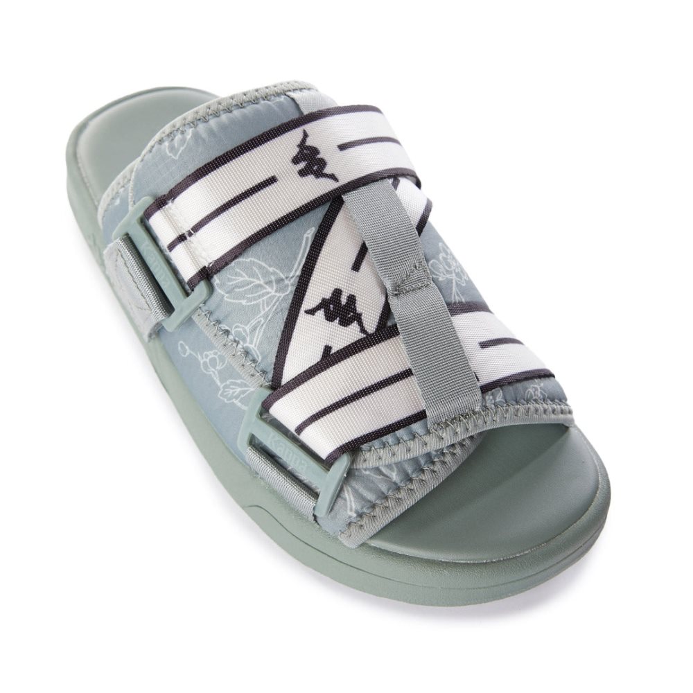 Sandalias Kappa Authentic Jpn Ridew 1 Verdes Blancos Negros | 95672-COPZ