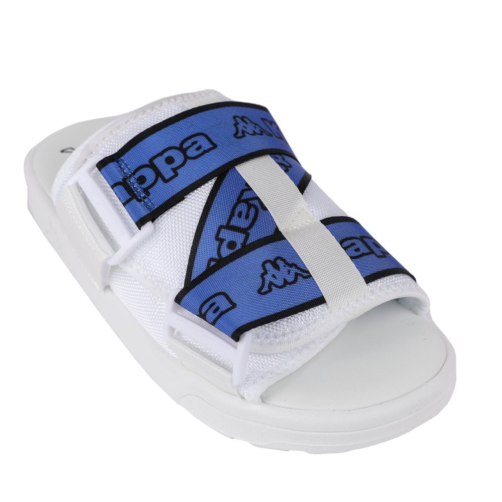 Sandalias Kappa Logo Tape Kalpi Blancos Azules | 78314-PKGJ