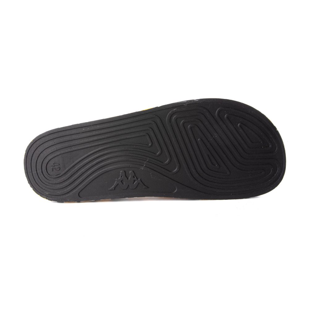 Sandalias de Diapositivas Kappa 222 Banda Mitel 8 Negros Amarillos Claro | 23904-QHLW