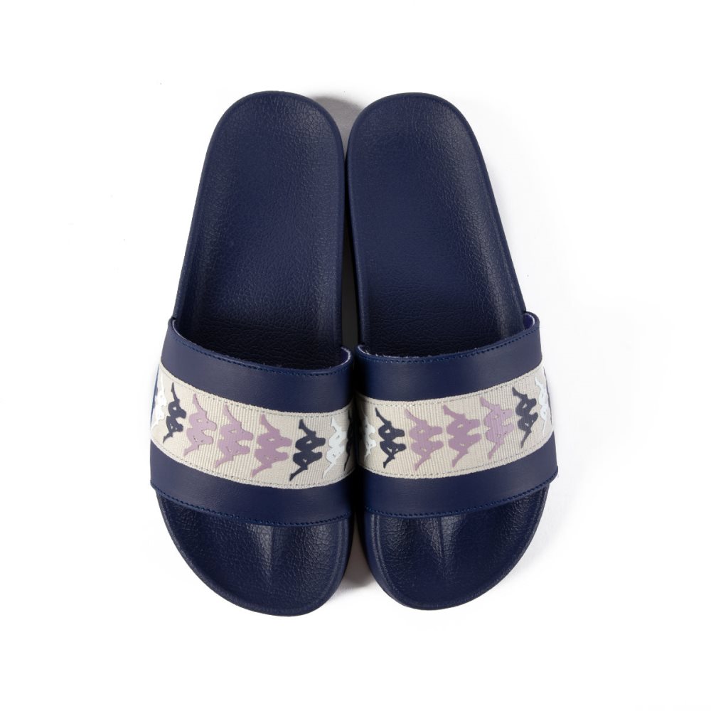 Sandalias de Diapositivas Kappa 222 Banda Adam 18 Azul Marino Lavanda | 43807-NQZP