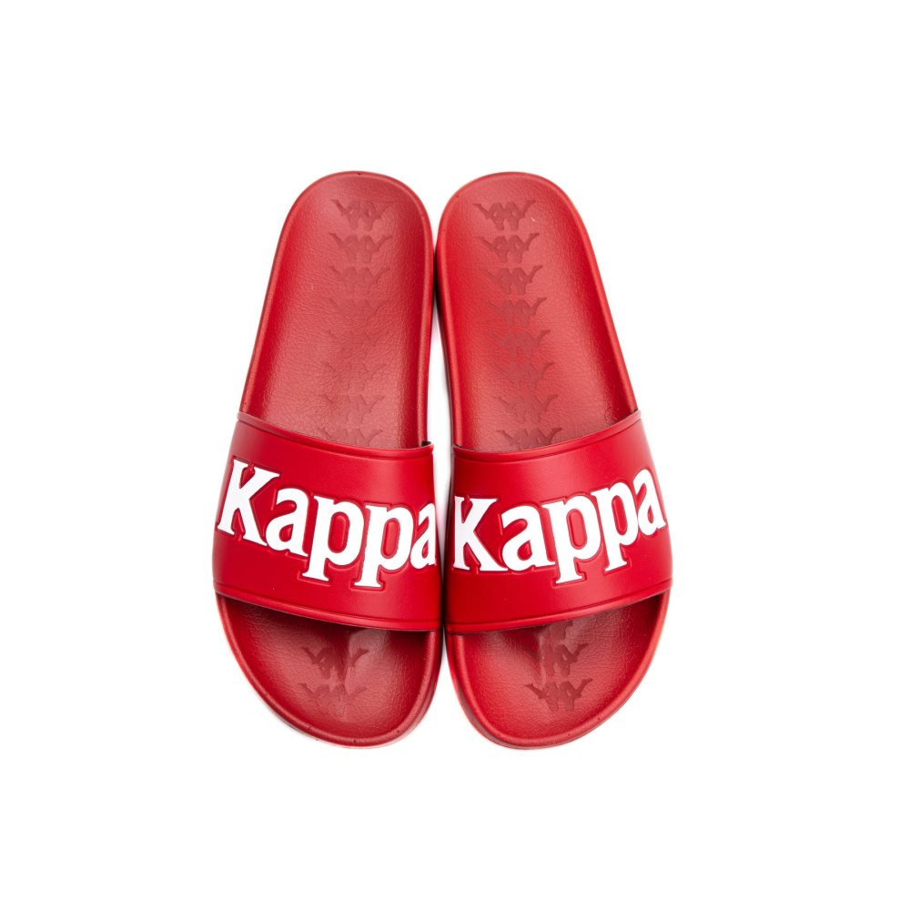 Sandalias de Diapositivas Kappa 222 Banda Adam 9 Rojos Blancos | 85049-EAFU