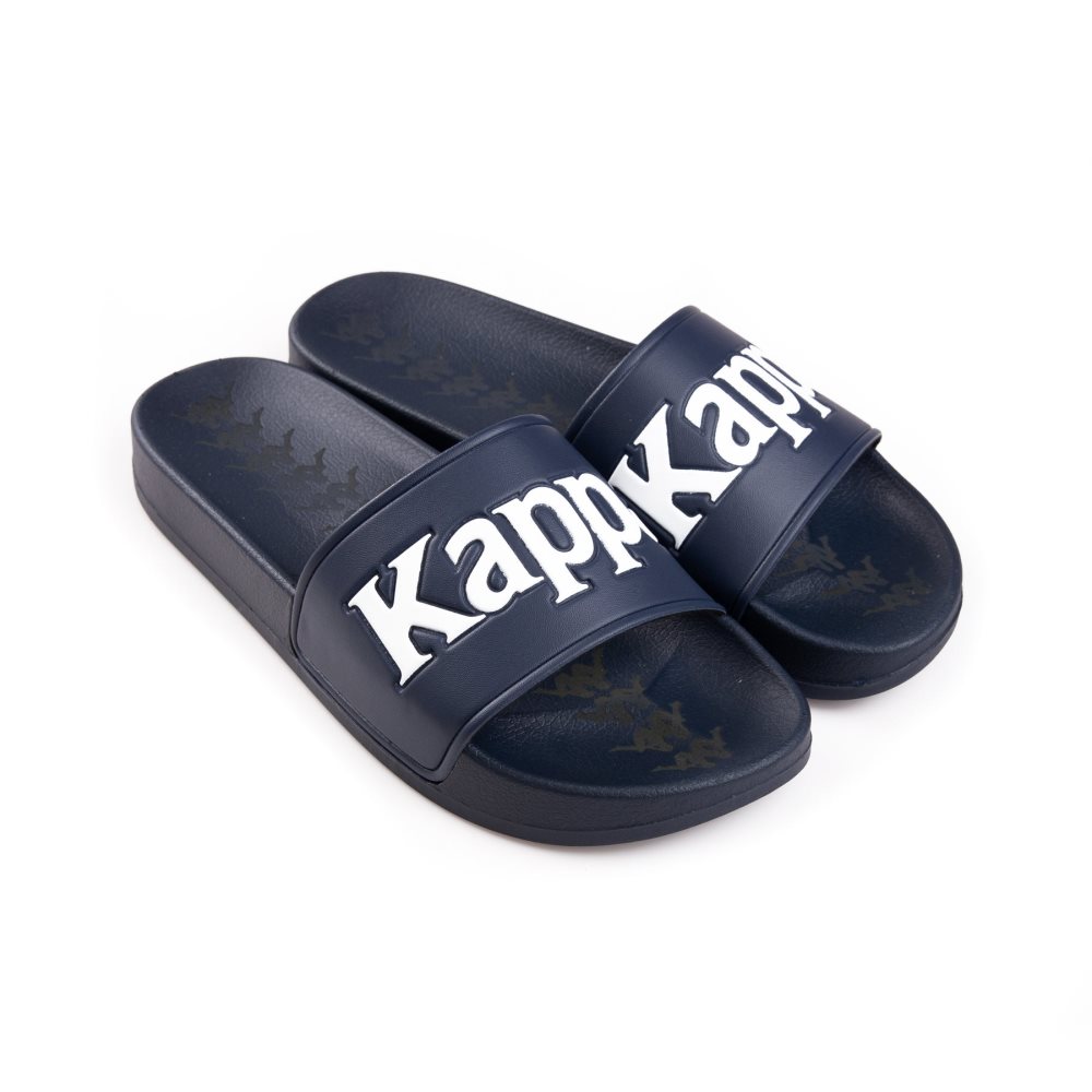 Sandalias de Diapositivas Kappa 222 Banda Adam 9 Azules Blancos | 91752-XSIV