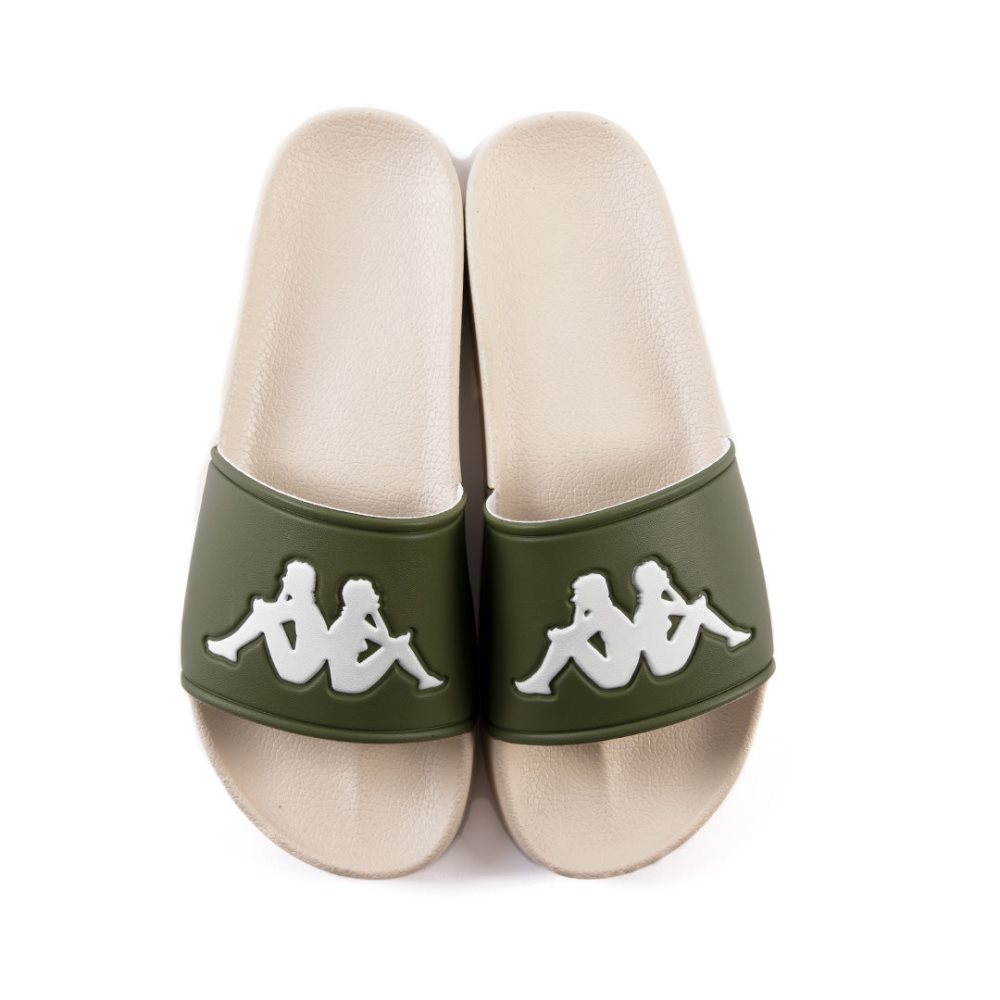 Sandalias de Diapositivas Kappa Authentic Adam 2 Verdes Verde Oliva Grises Blancos | 25917-ZIDW