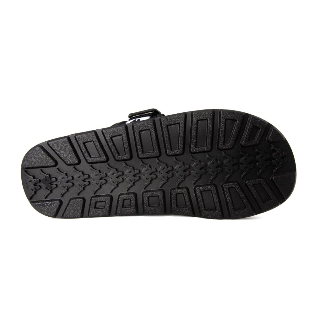 Sandalias de Diapositivas Kappa Authentic Jpn Tasiilaq 1 Negros Blancos | 30689-YHZN