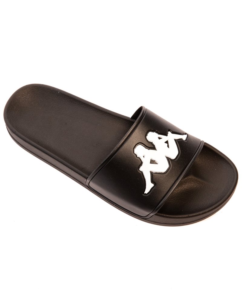 Sandalias de Diapositivas Kappa Authentic Adam 2 Negros Blancos | 38169-GFTC