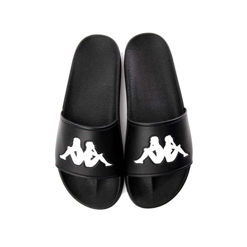 Sandalias de Diapositivas Kappa Authentic Adam 2 Negros Blancos | 38169-GFTC