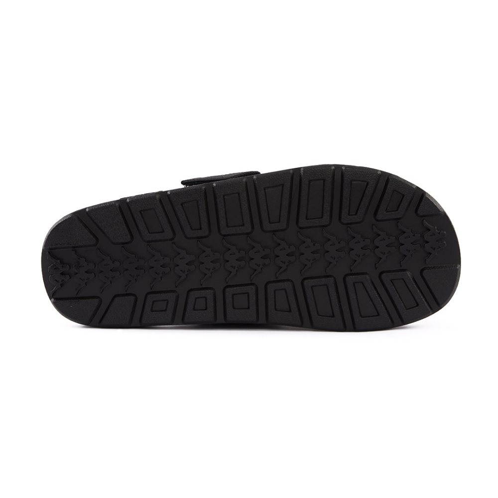 Sandalias de Diapositivas Kappa Authentic Taisy 1 Negros Amarillos Claro | 67438-MAKX