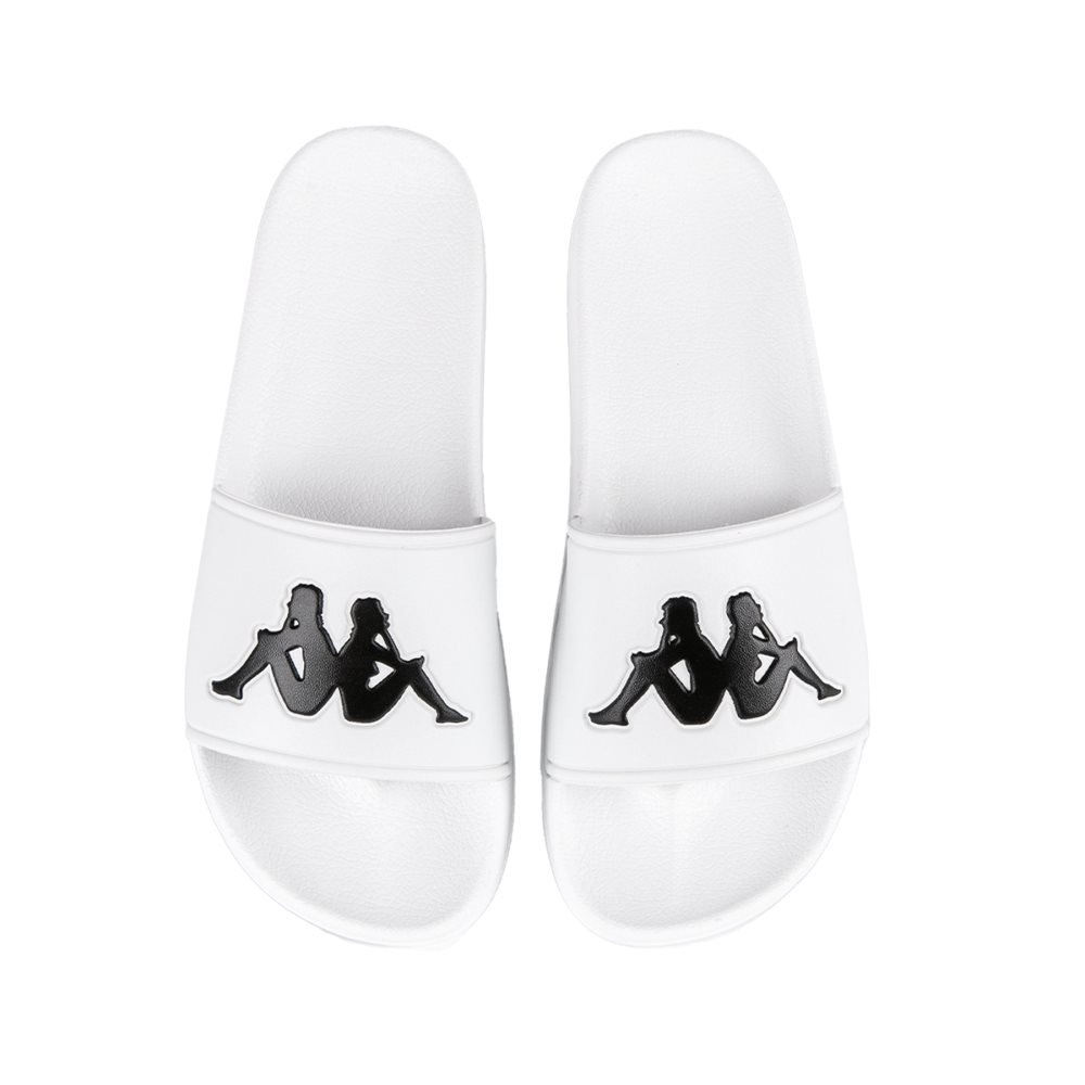 Sandalias de Diapositivas Kappa Authentic Adam 2 Blancos Negros | 71564-TJZH