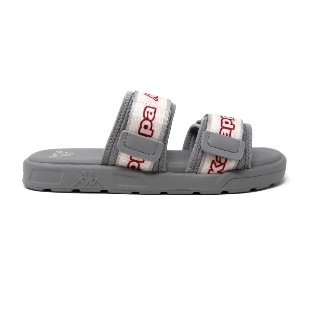 Sandalias de Diapositivas Kappa Logo Kalente Grises | 68247-XKYR