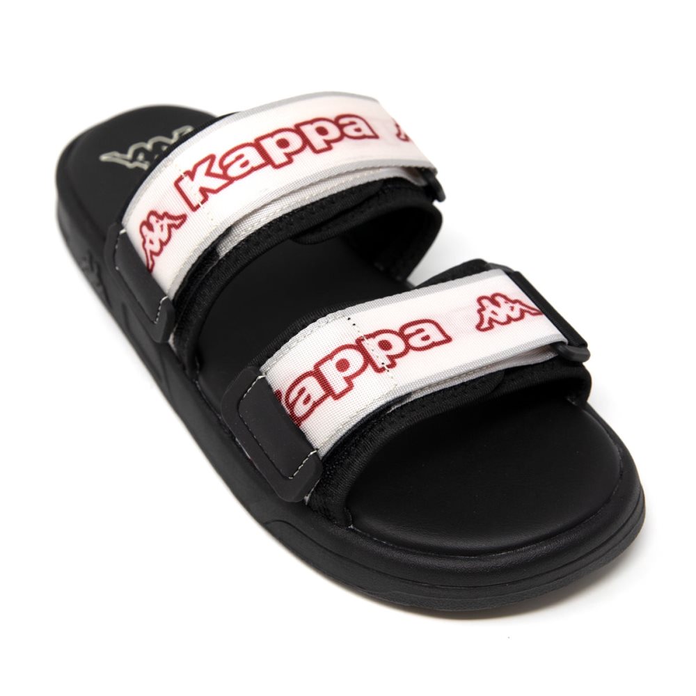 Sandalias de Diapositivas Kappa Logo Kalente Negros | 96821-ZIJV