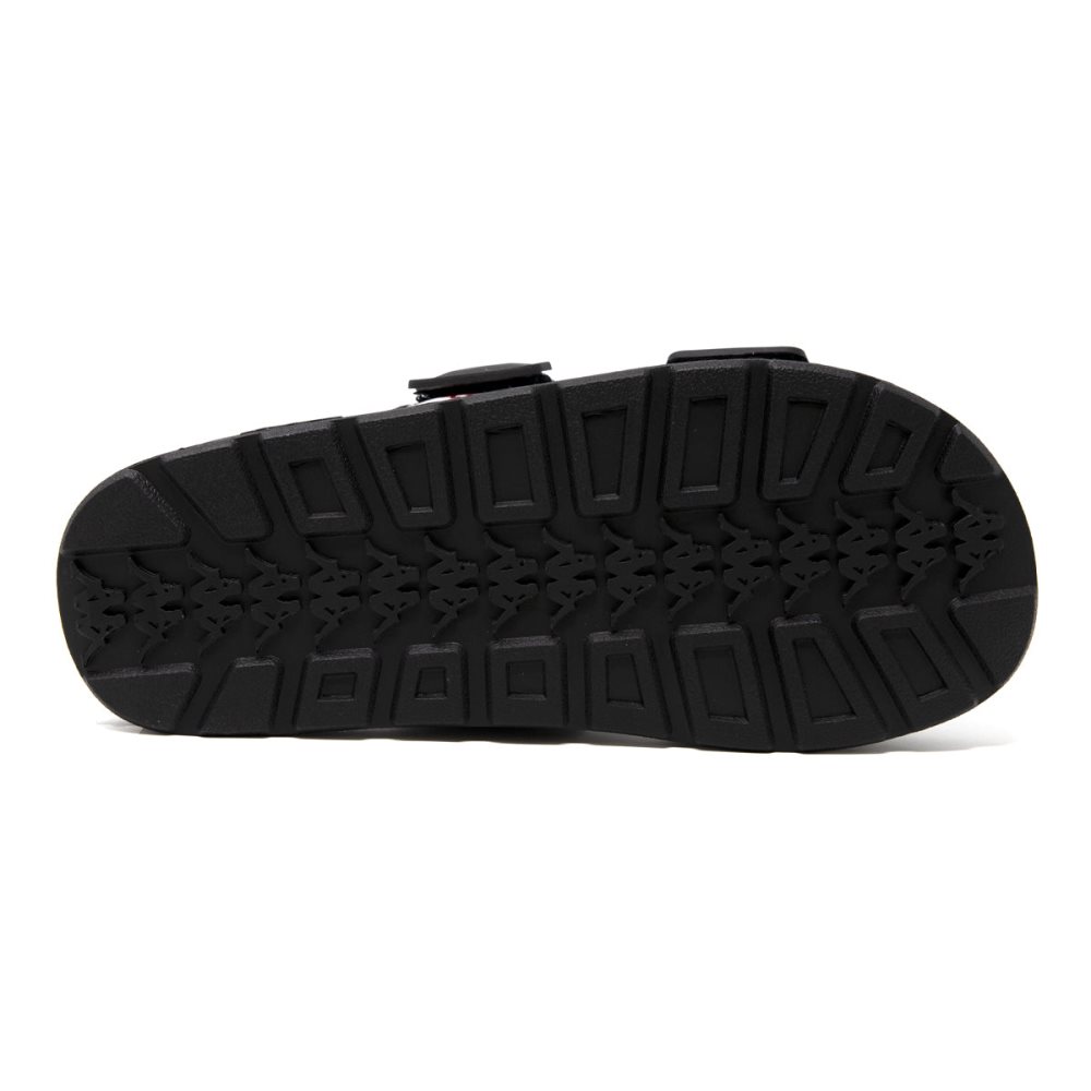 Sandalias de Diapositivas Kappa Logo Kalente Negros | 96821-ZIJV