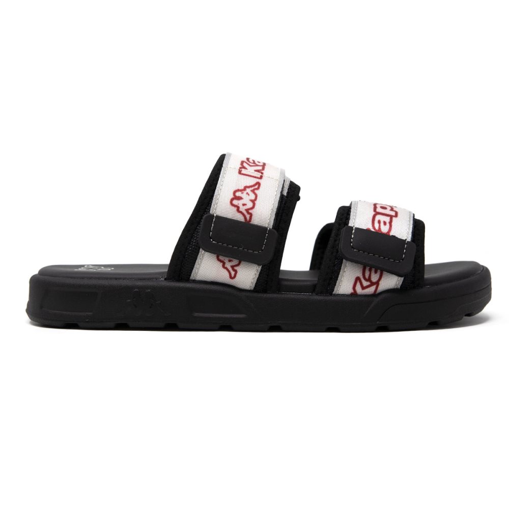 Sandalias de Diapositivas Kappa Logo Kalente Negros | 96821-ZIJV