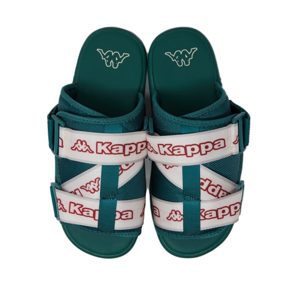 Sandalias de Diapositivas Kappa Logo Tape Kalpi Verdes Oscuro | 05634-ZEMN