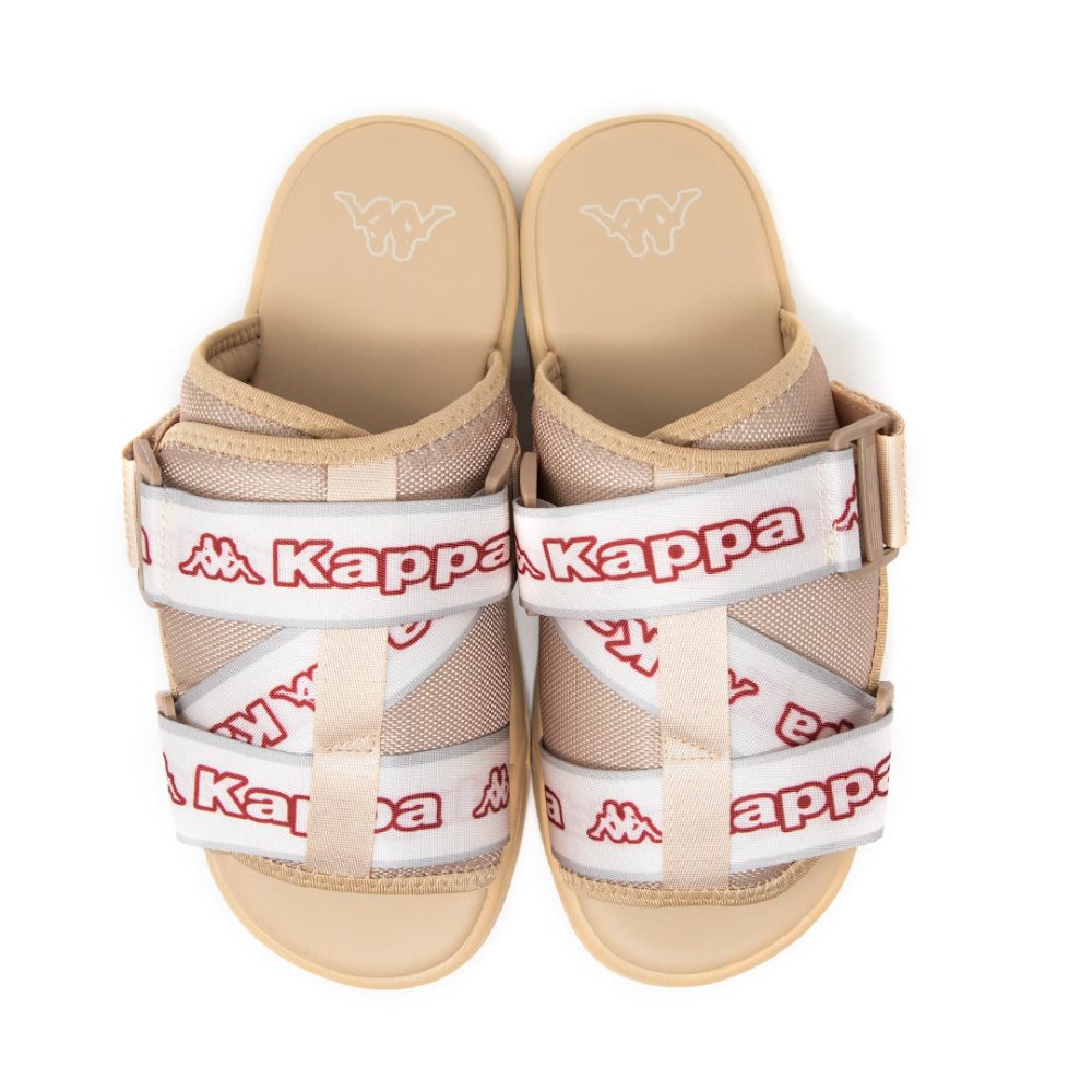 Sandalias de Diapositivas Kappa Logo Tape Kalpi Beige | 57682-COHR