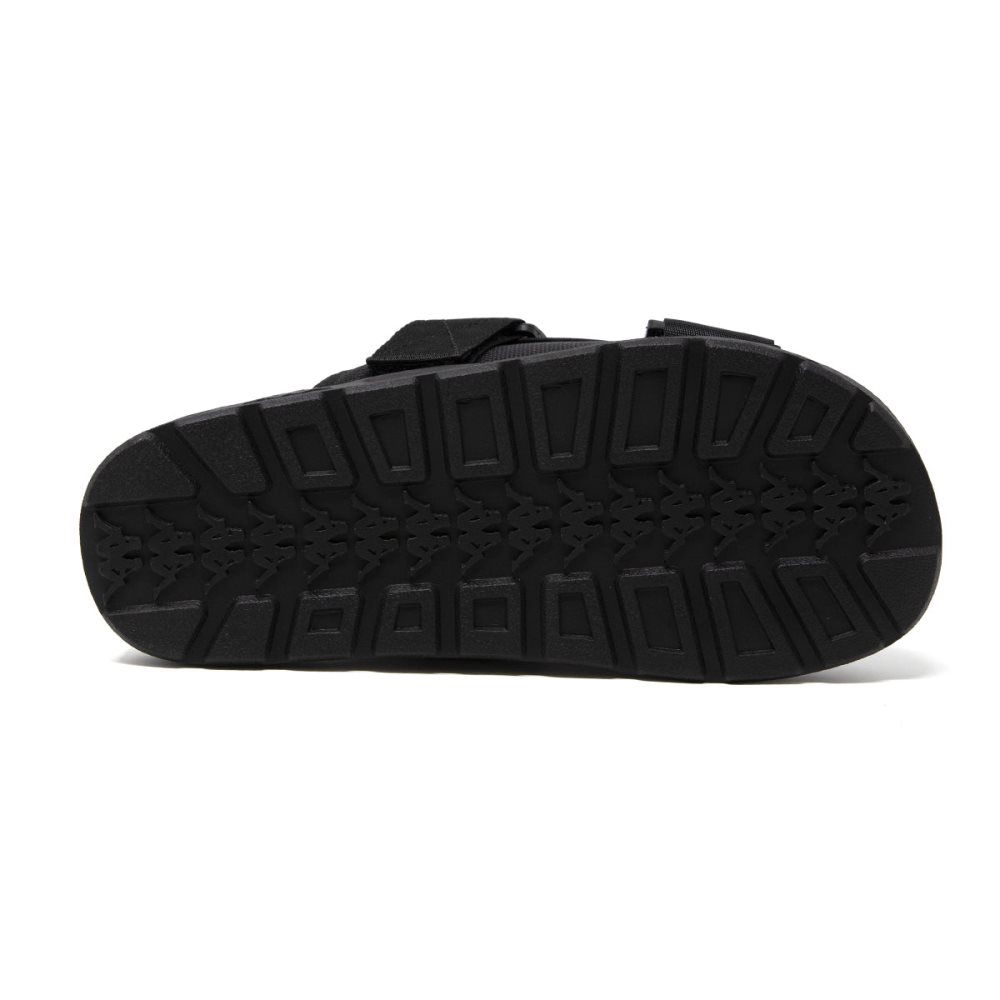 Sandalias de Diapositivas Kappa Logo Tape Kalpi Negros | 75296-ZNYX