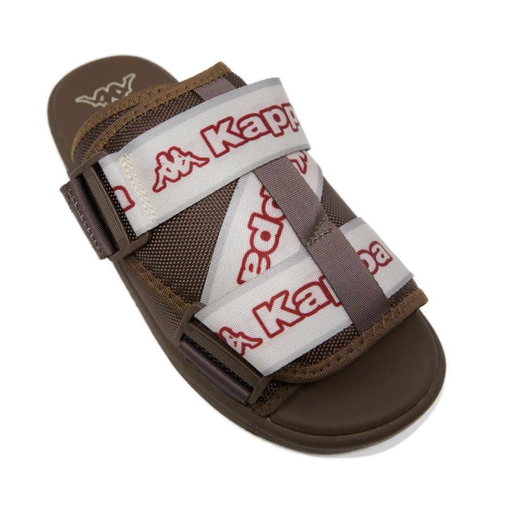 Sandalias de Diapositivas Kappa Logo Tape Kalpi Marrom | 85670-QNPD