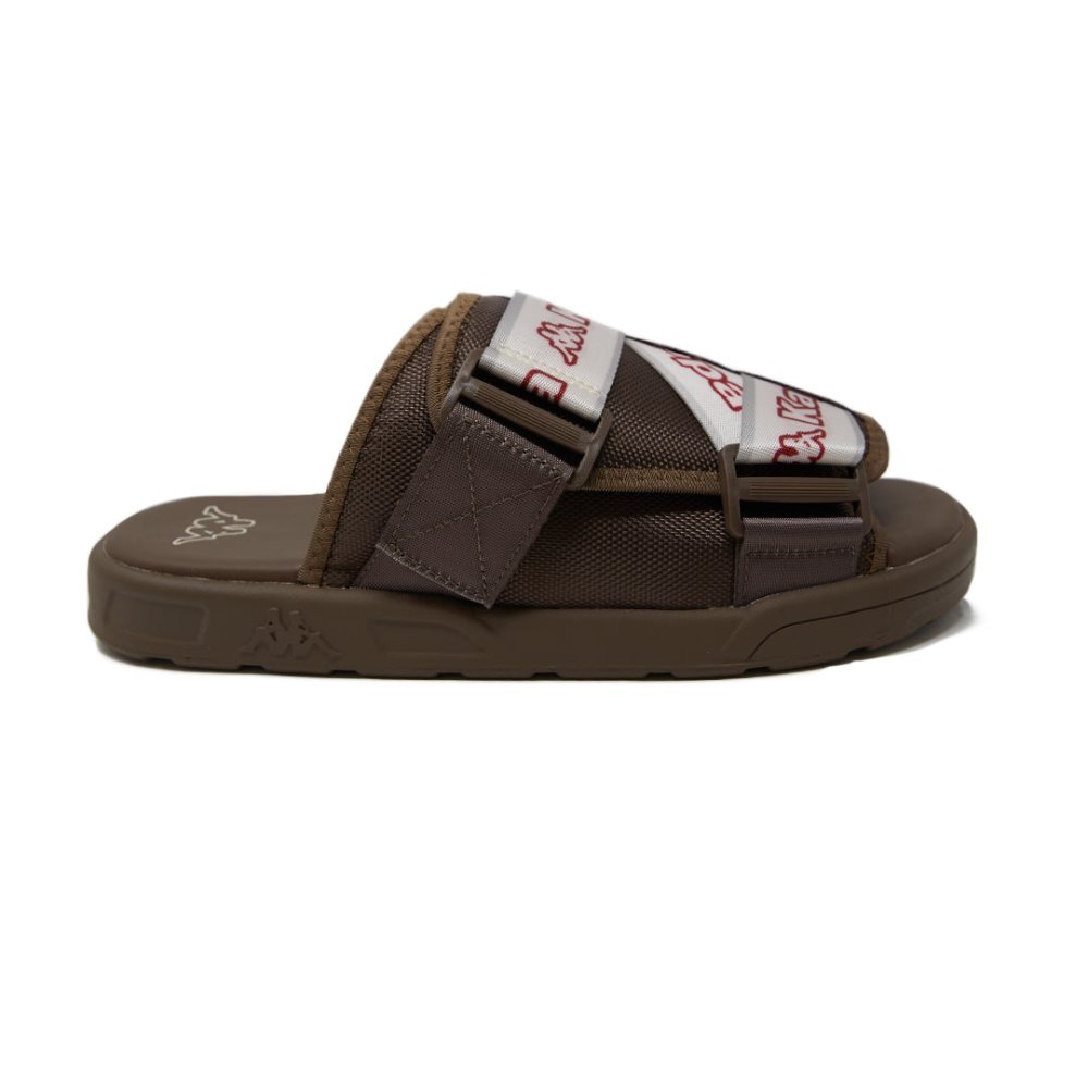 Sandalias de Diapositivas Kappa Logo Tape Kalpi Marrom | 85670-QNPD