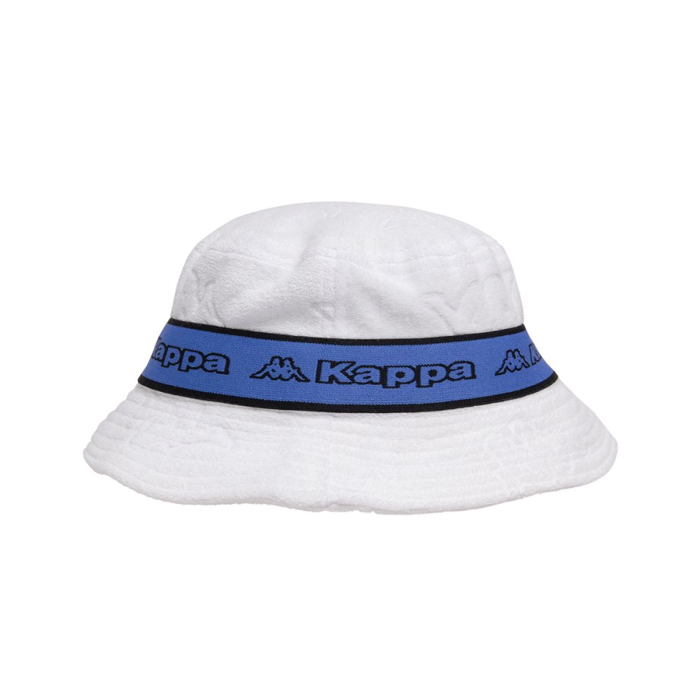 Sombreros De Pescador Kappa Logo Tape Ello Blancos Azules | 36810-EPQX