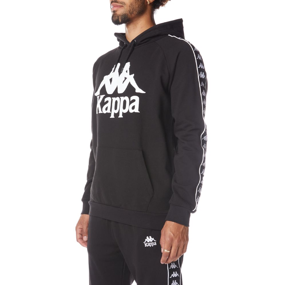 Sudadera Con Capucha Kappa 222 Banda Hurtado 2 Negros | 02567-EPNF