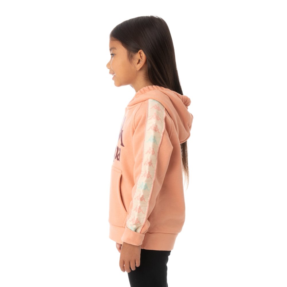 Sudadera Con Capucha Kappa 222 Banda Hurtado 3 Rosas Coral | 03125-LWYQ