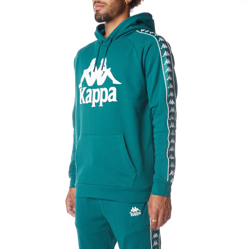 Sudadera Con Capucha Kappa 222 Banda Hurtado 2 Verdes | 04752-ILRV