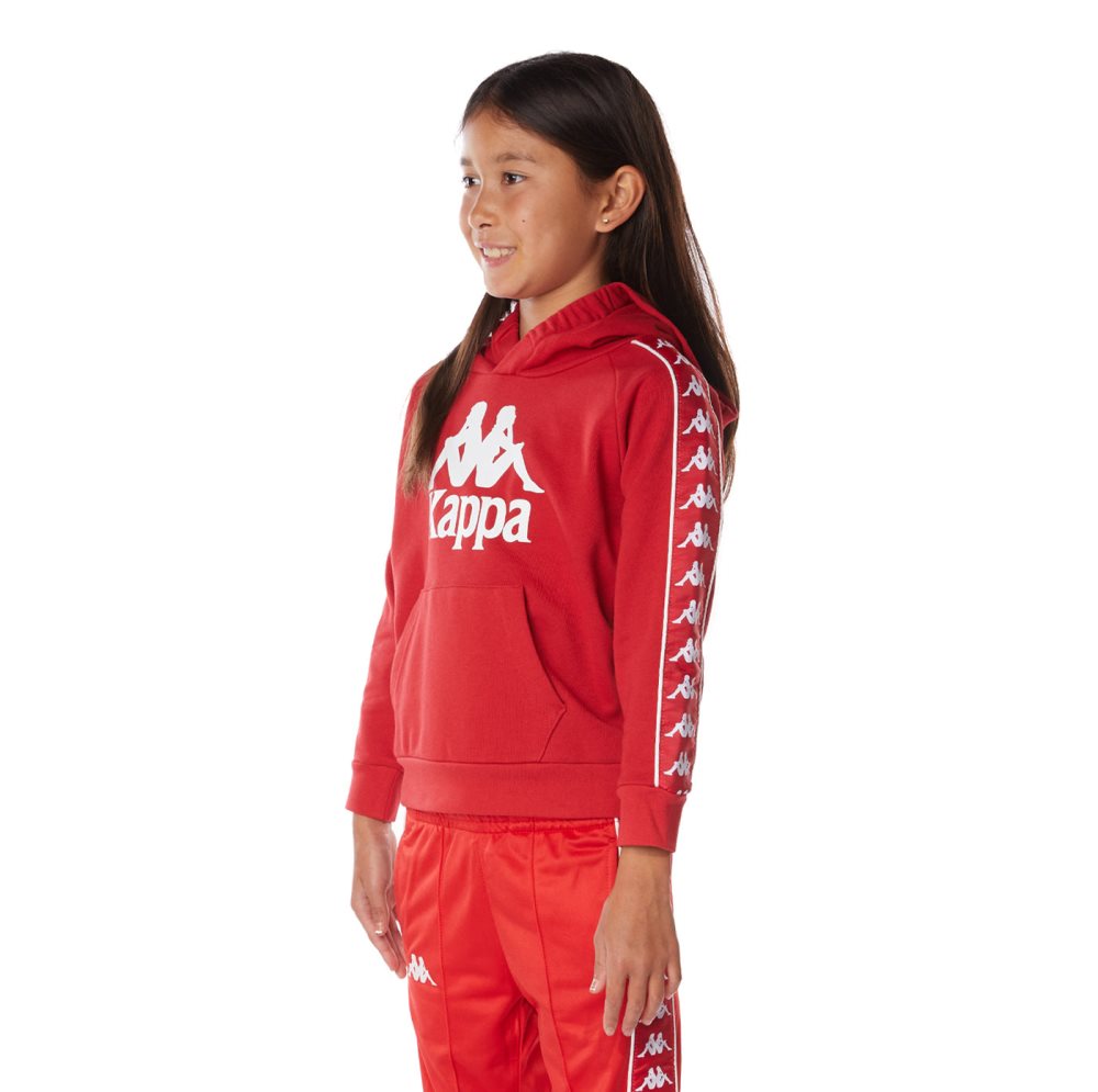 Sudadera Con Capucha Kappa 222 Banda Hurtado 2 Rojos | 36581-OUJK