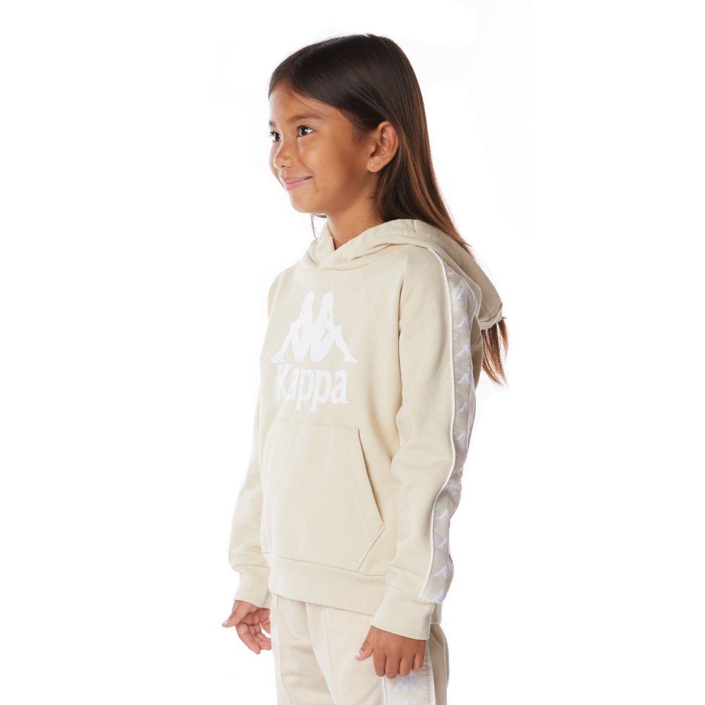 Sudadera Con Capucha Kappa 222 Banda Hurtado 2 Beige | 42057-INYX