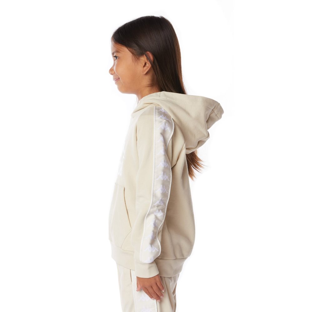 Sudadera Con Capucha Kappa 222 Banda Hurtado 2 Beige | 76092-CEZN