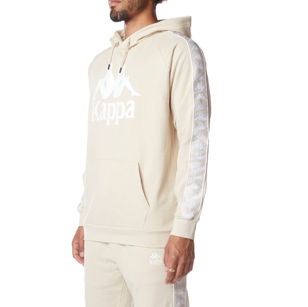 Sudadera Con Capucha Kappa 222 Banda Hurtado 2 Beige Blancos | 85374-VMNR