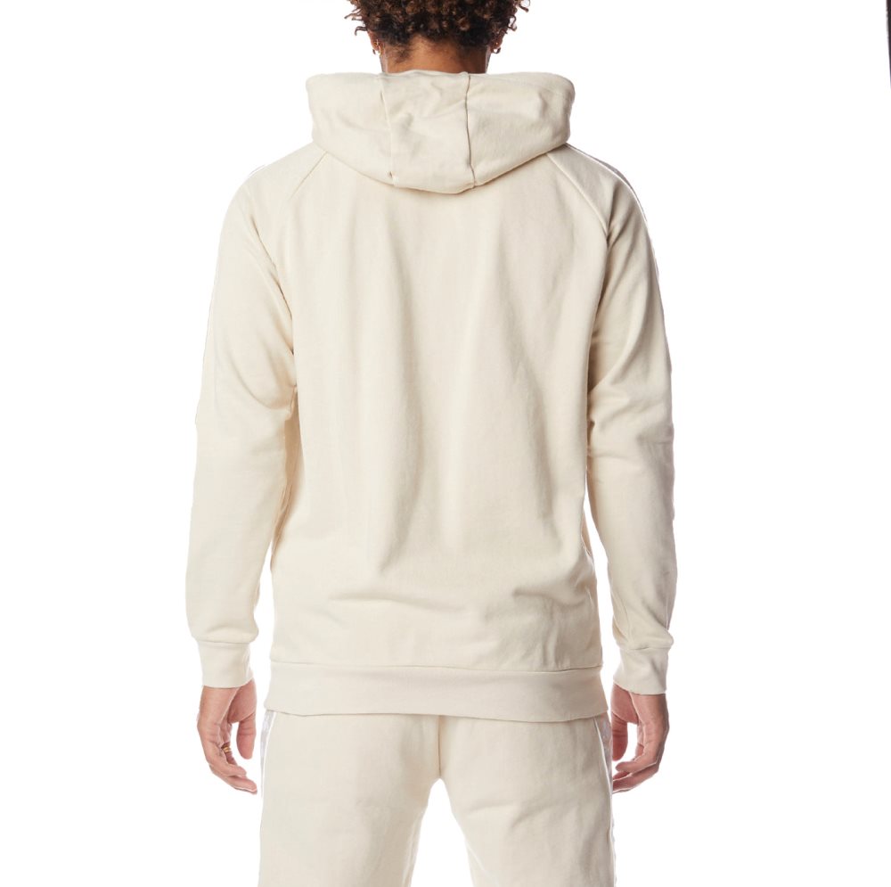 Sudadera Con Capucha Kappa 222 Banda Hurtado 2 Beige Blancos | 85374-VMNR