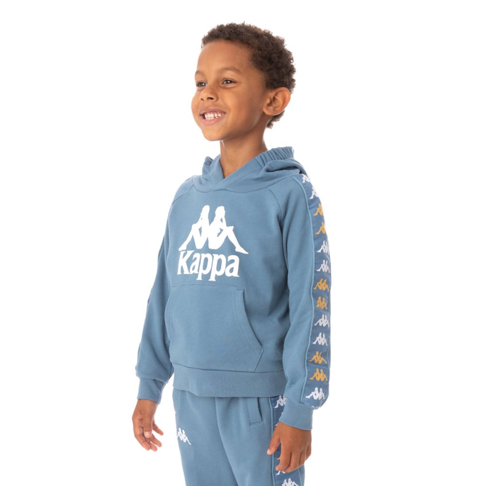 Sudadera Con Capucha Kappa 222 Banda Hurtadon Azules Claro | 90835-TOYZ