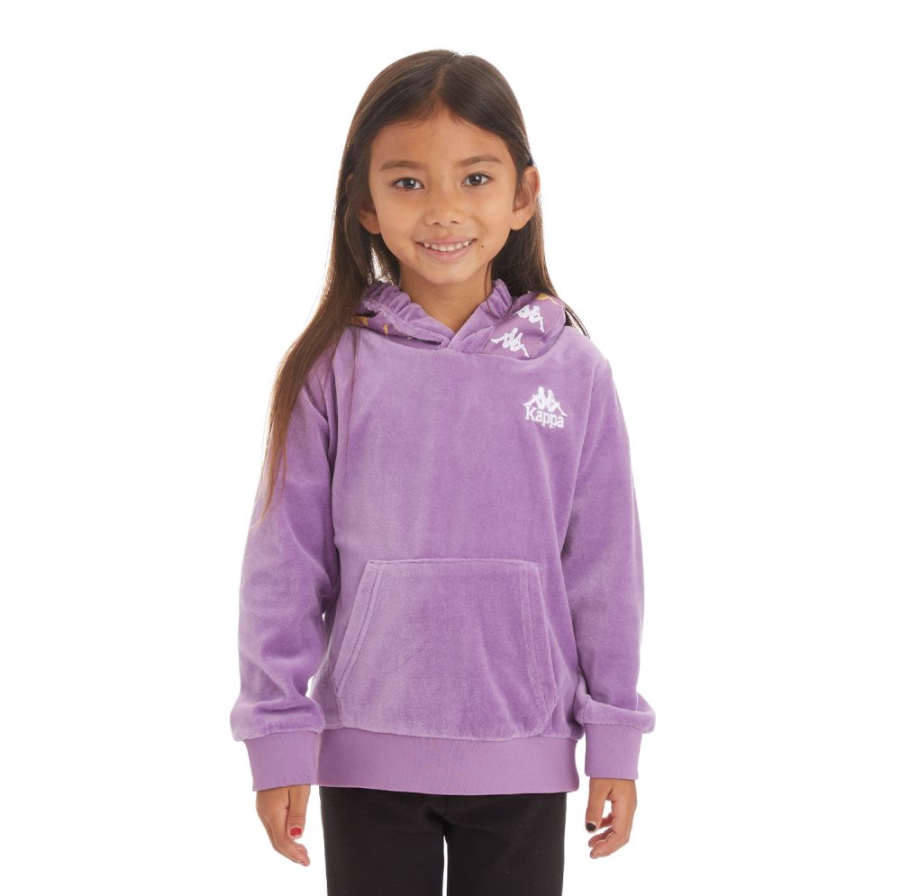 Sudadera Con Capucha Kappa 222 Banda Loredo Morados Lavanda | 21764-BGIA