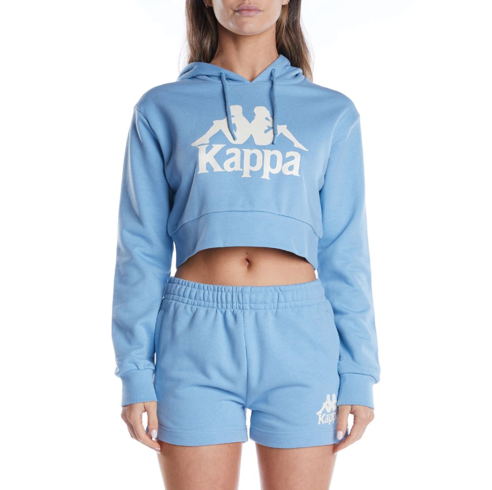 Sudadera Con Capucha Kappa Authentic Ambatoboeny Azules Claro Marrom | 05423-QJFN