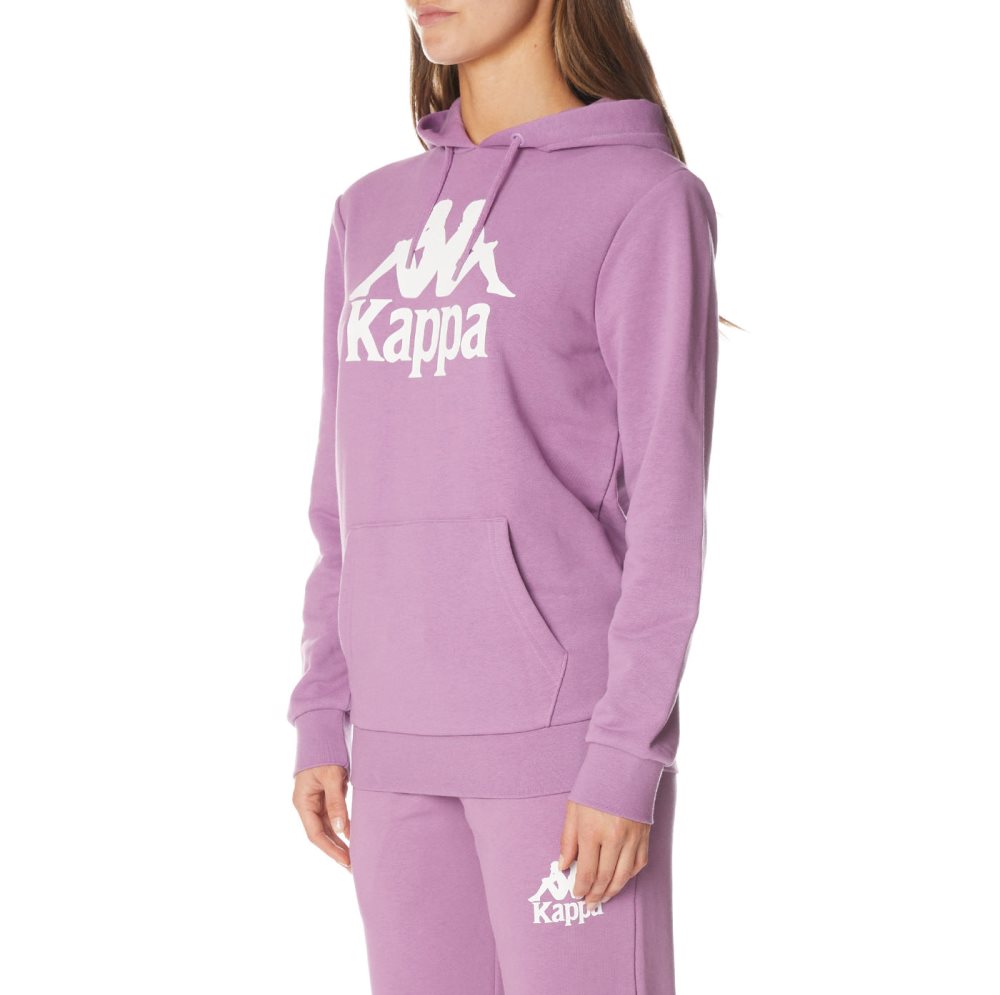 Sudadera Con Capucha Kappa Authentic Ambanja Morados Lavanda Blancos | 08719-ESKF