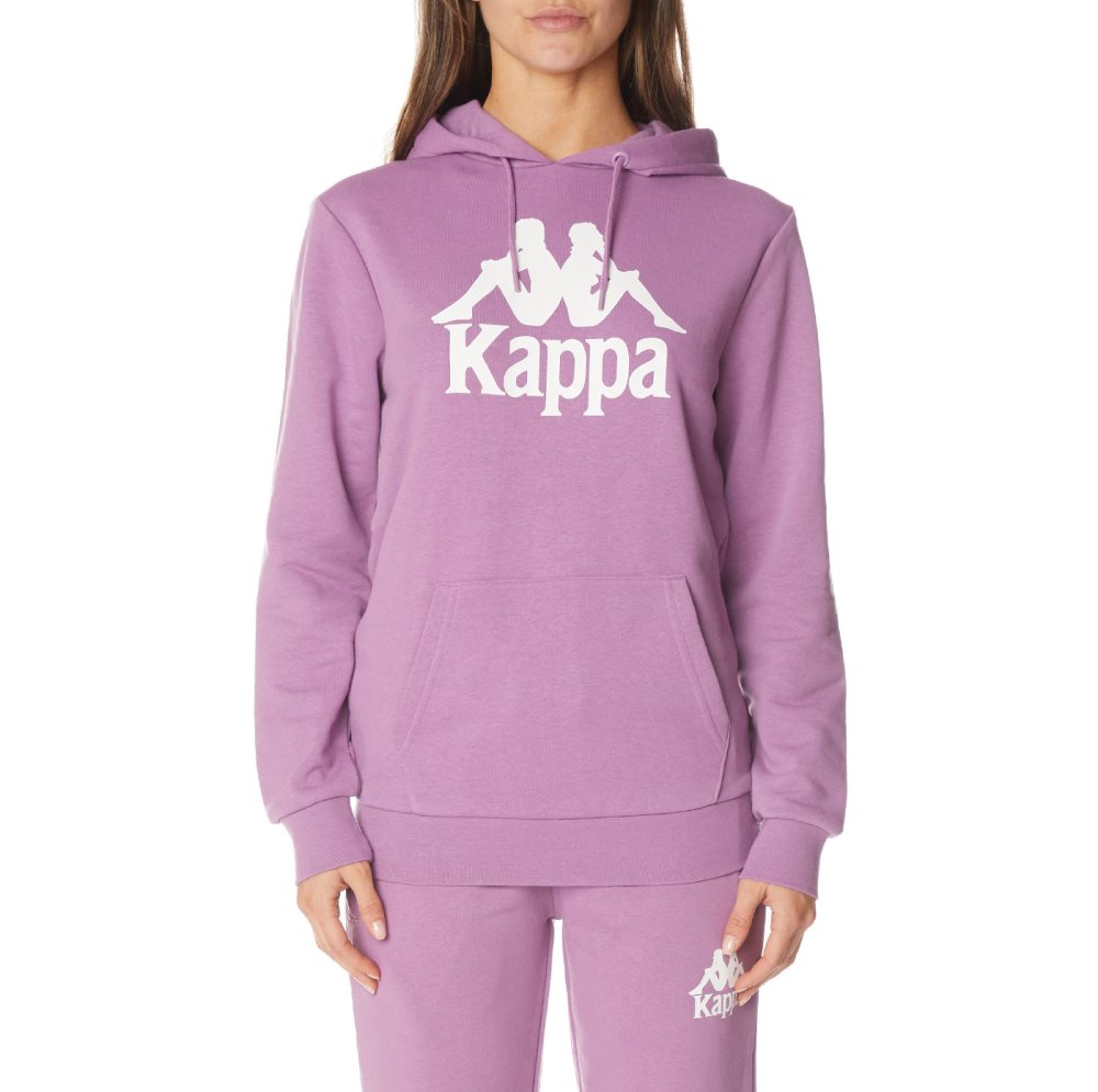 Sudadera Con Capucha Kappa Authentic Ambanja Morados Lavanda Blancos | 08719-ESKF