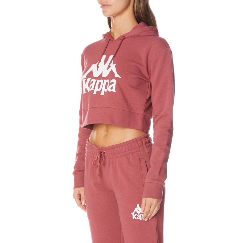 Sudadera Con Capucha Kappa Authentic Ambatobeny Vino | 21984-VZDE