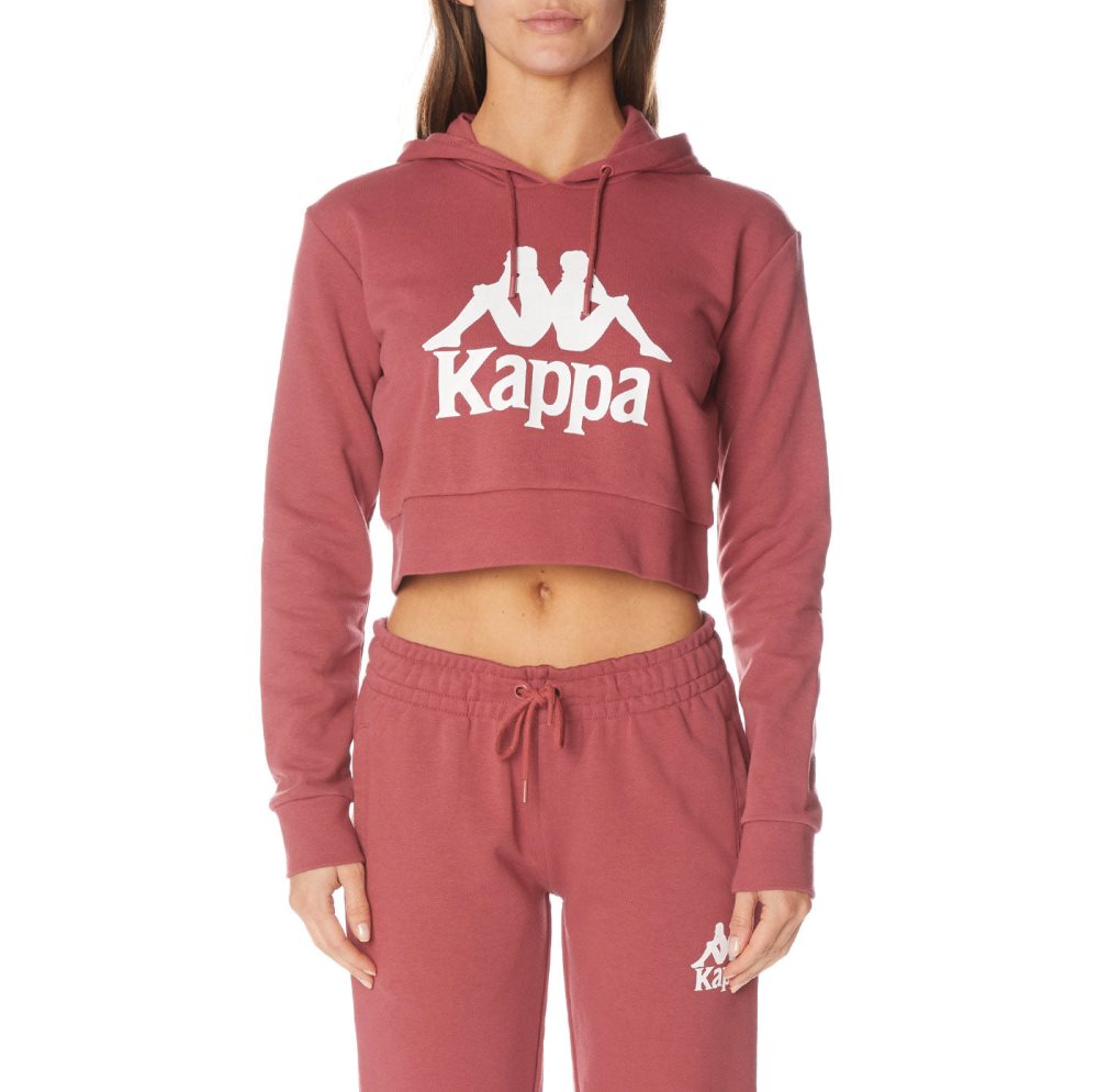 Sudadera Con Capucha Kappa Authentic Ambatobeny Vino | 21984-VZDE