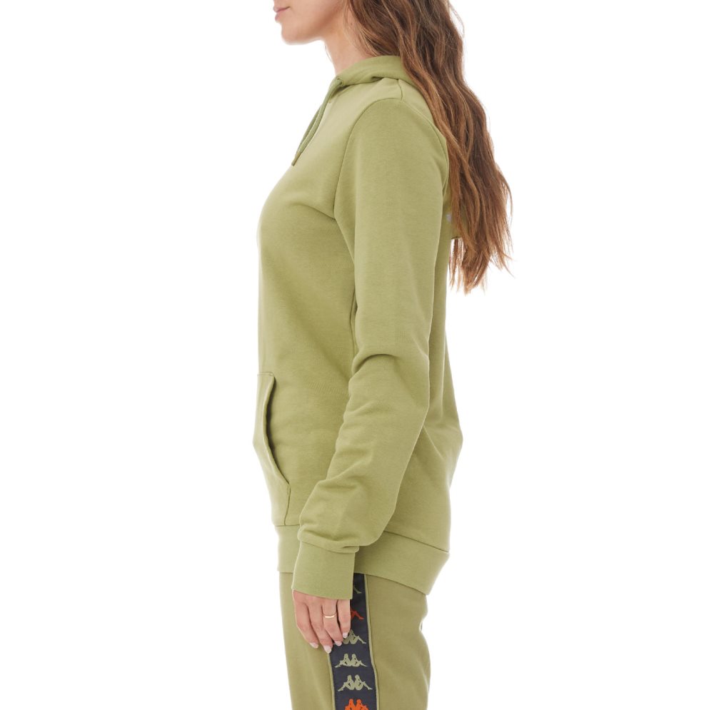 Sudadera Con Capucha Kappa Authentic Ambenja Verdes | 25948-BFOU