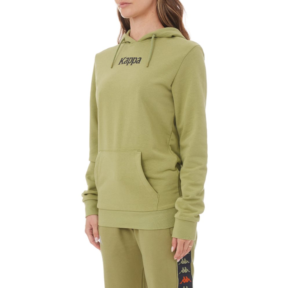 Sudadera Con Capucha Kappa Authentic Ambenja Verdes | 41605-JDBH