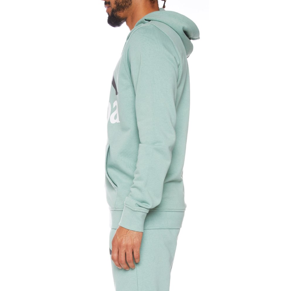 Sudadera Con Capucha Kappa Authentic Awert Verde Oliva | 32695-YZDJ