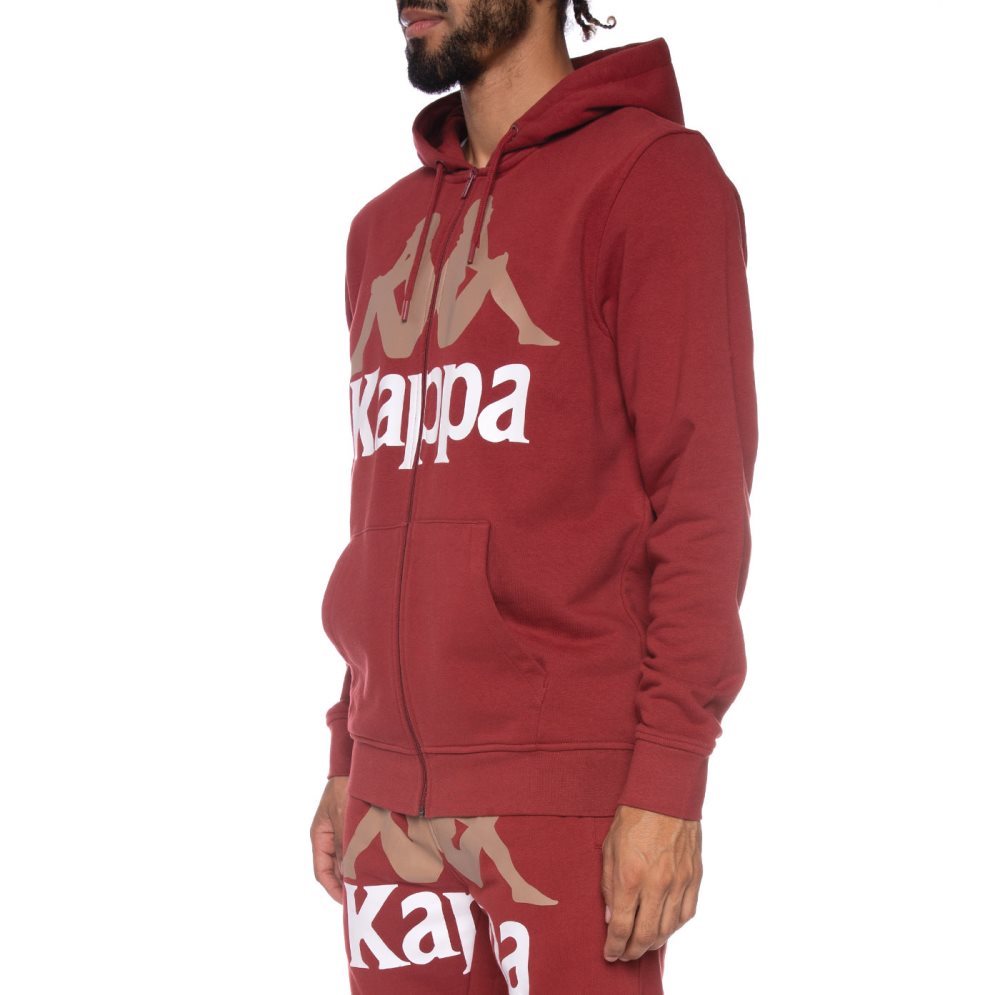 Sudadera Con Capucha Kappa Authentic Awert Vino | 63418-HWUA