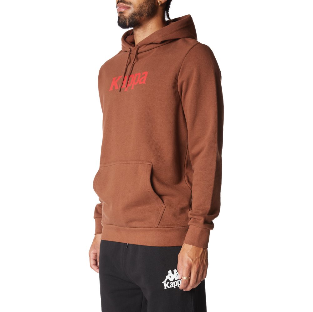 Sudadera Con Capucha Kappa Authentic Haris Marrom | 35890-FJOK