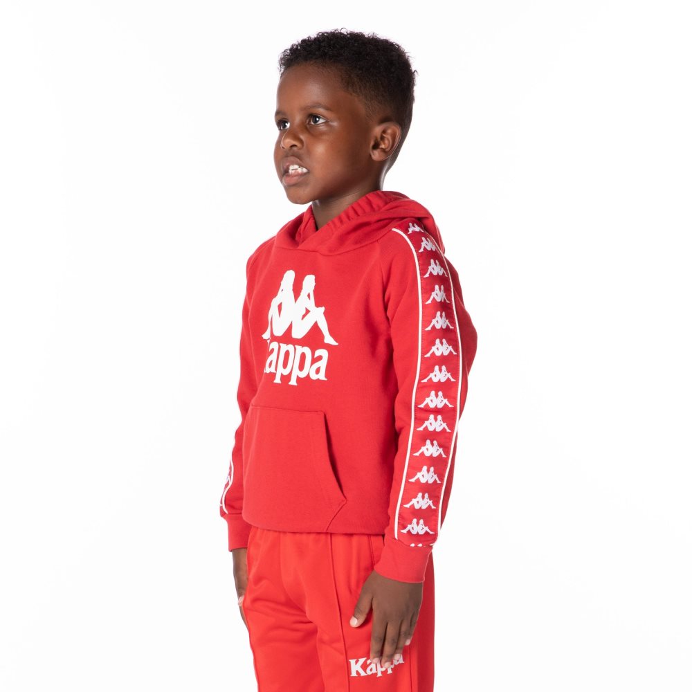 Sudadera Con Capucha Kappa Authentic Haris Rojos | 51046-LAIC