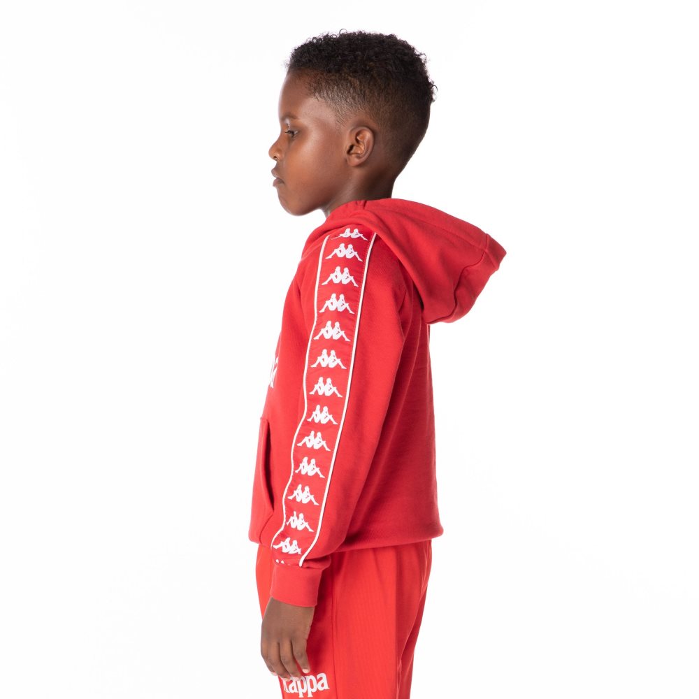 Sudadera Con Capucha Kappa Authentic Haris Rojos | 51046-LAIC