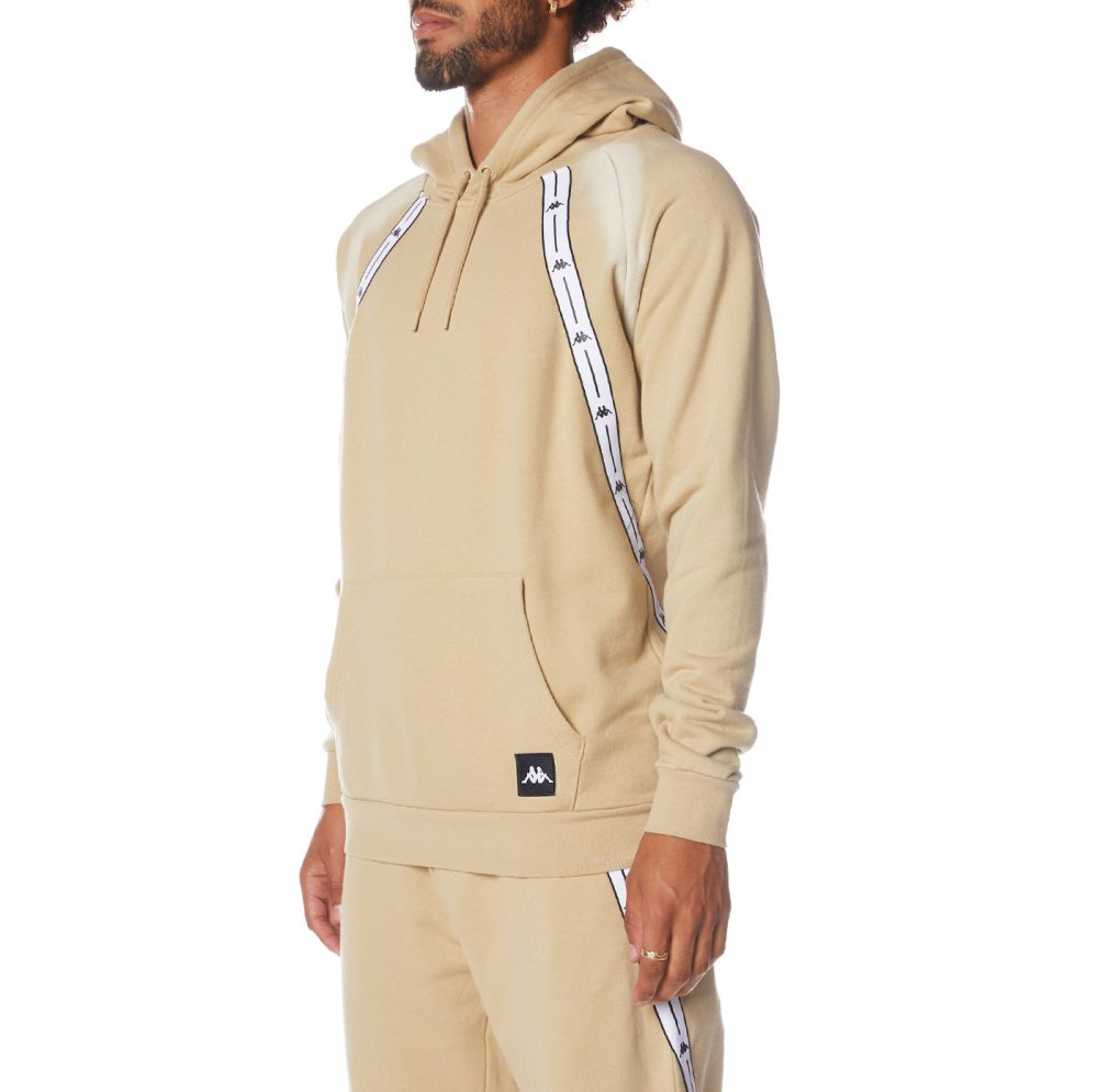 Sudadera Con Capucha Kappa Authentic Jpn Lodz Beige | 09125-CIWK