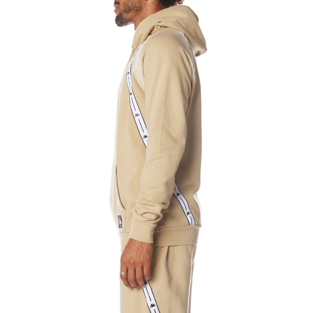 Sudadera Con Capucha Kappa Authentic Jpn Lodz Beige | 09125-CIWK