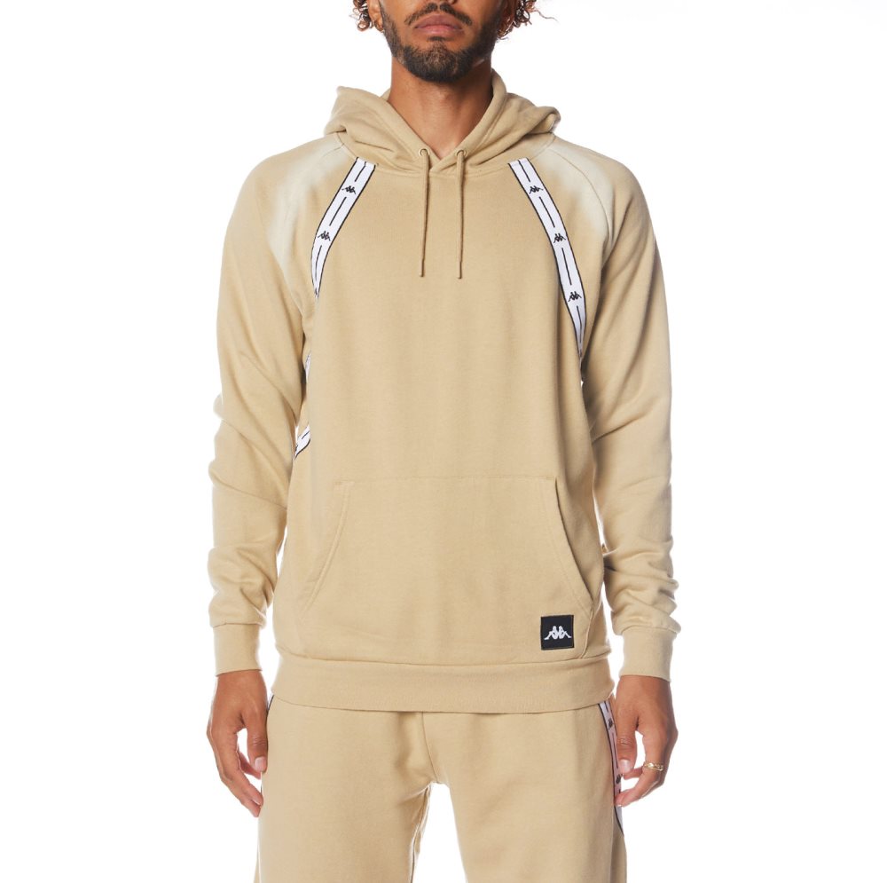 Sudadera Con Capucha Kappa Authentic Jpn Lodz Beige | 09125-CIWK